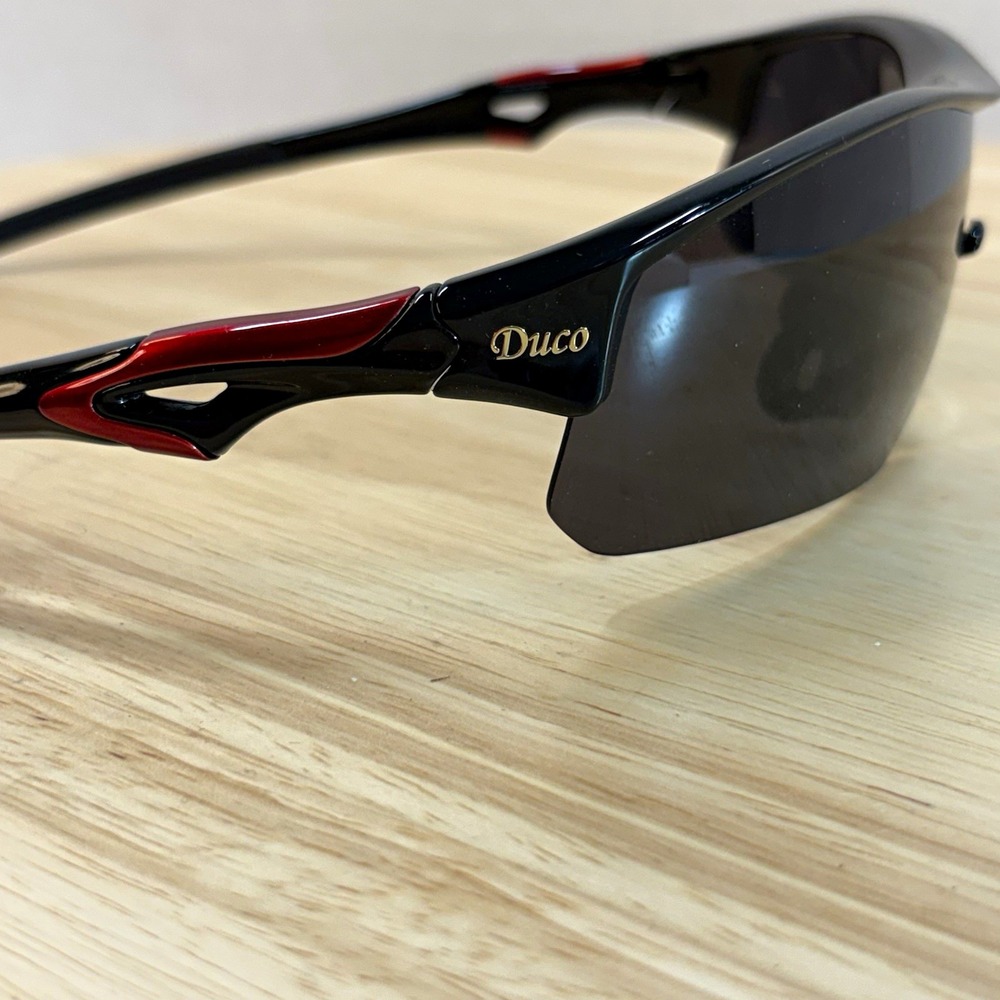 Duco Men Polarized Sports Sunglasses Black Wrap 5 Interchangeable Lenses Set